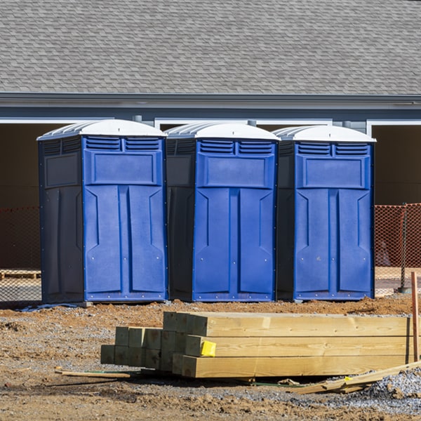 how can i report damages or issues with the porta potties during my rental period in Wyoming